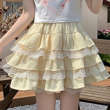 Lija フリル付きスカート XS/TP 明るい黄色 Lija フリル付きスカート XS/TP 明るい黄色 Lija フリル付き